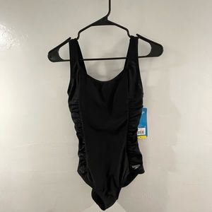 Speedo Women's Swimsuit One Piece Endurance+ Shirred Tank Moderate Cut